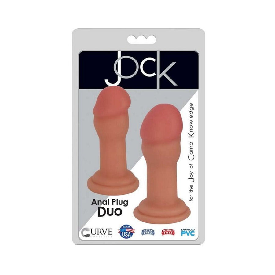Jock Anal Plug Duo 2 Piece Set Vanilla Beige-Curve-Sexual Toys®