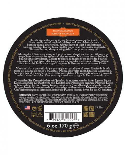 Kama Sutra Ignite Massage Candle Tropical Mango 6oz-Kama Sutra-Sexual Toys®