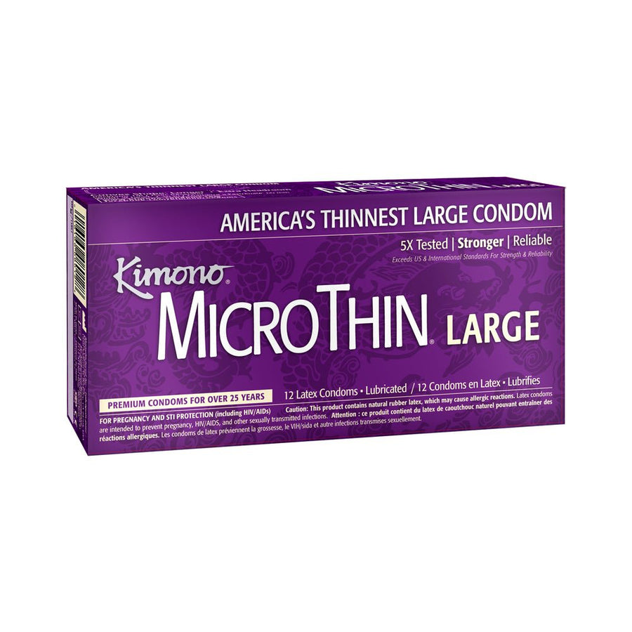 Kimono Microthin 12 Pack Large Latex Condoms-Kimono-Sexual Toys®
