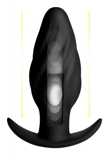 Kinetic Thumping 7X Swirled Anal Plug Black-Kinetic Thump It-Sexual Toys®