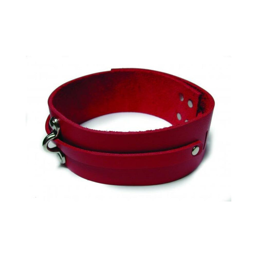 KL Bondage Basics Leather Collar (Red)-Stockroom-Sexual Toys®