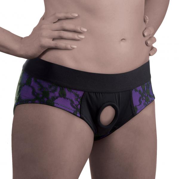 Lace Envy Crotchless Panty Harness - Lxl-Strap U-Sexual Toys®