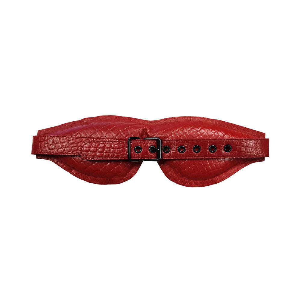 Leather Padded Blindfold Burgunday & Black Accessories-blank-Sexual Toys®