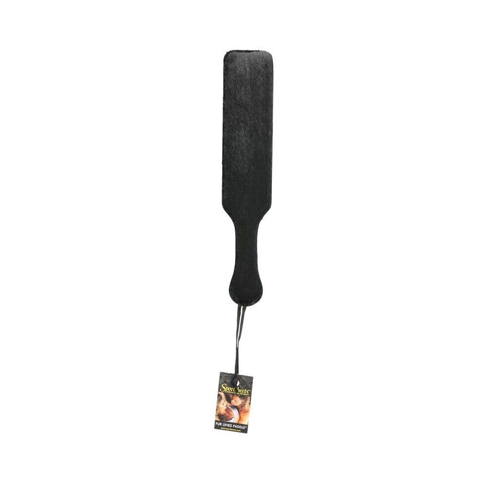 Leather Paddle With Black Fur-blank-Sexual Toys®