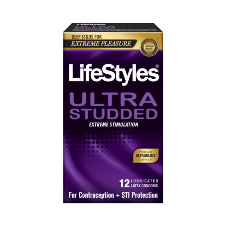 Lifestyles Ultra Studded Latex Condoms 12 Count-blank-Sexual Toys®