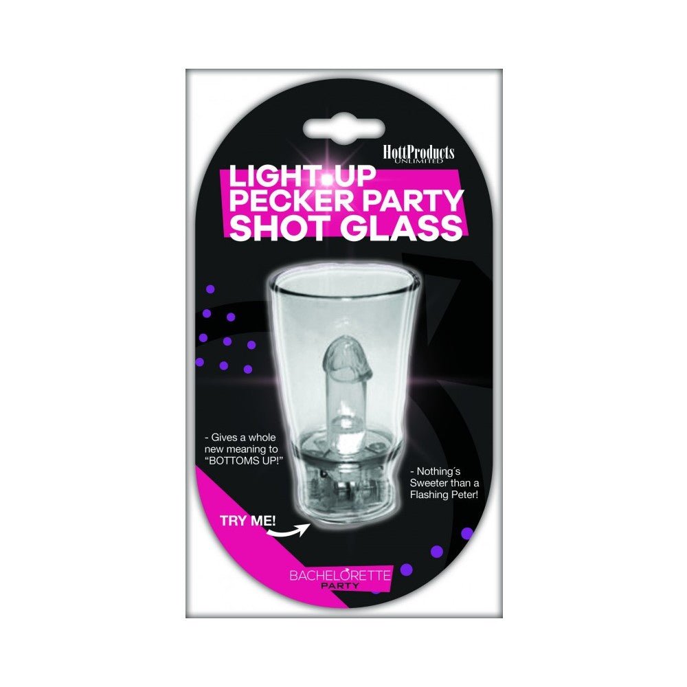 Light Up Pecker Party Shot Glass W/convenient Hang-string-blank-Sexual Toys®