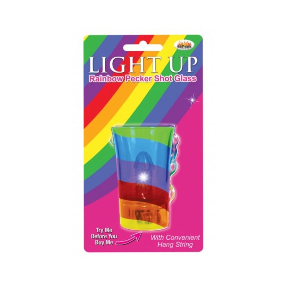 Light Up Rainbow Pecker Shot Glass-Hott Products-Sexual Toys®