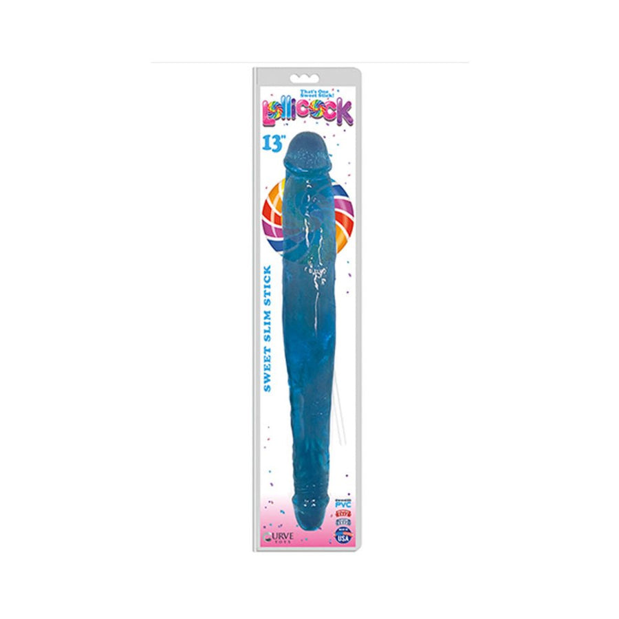 Lollicock 13 inches Sweet Slim Stick Double Dildo Blue-Curve-Sexual Toys®