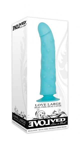 Love Large Real Feel Dual Layer Dildo Blue-blank-Sexual Toys®