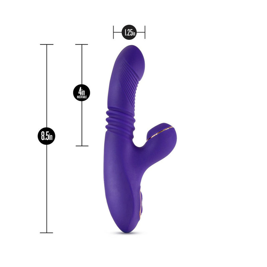 Lush Iris Thrusting Suction Dual Action Vibrator Purple-Blush-Sexual Toys®