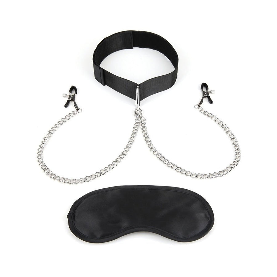 Lux Fetish Collar and Nipple Clips-Electric Eel-Sexual Toys®
