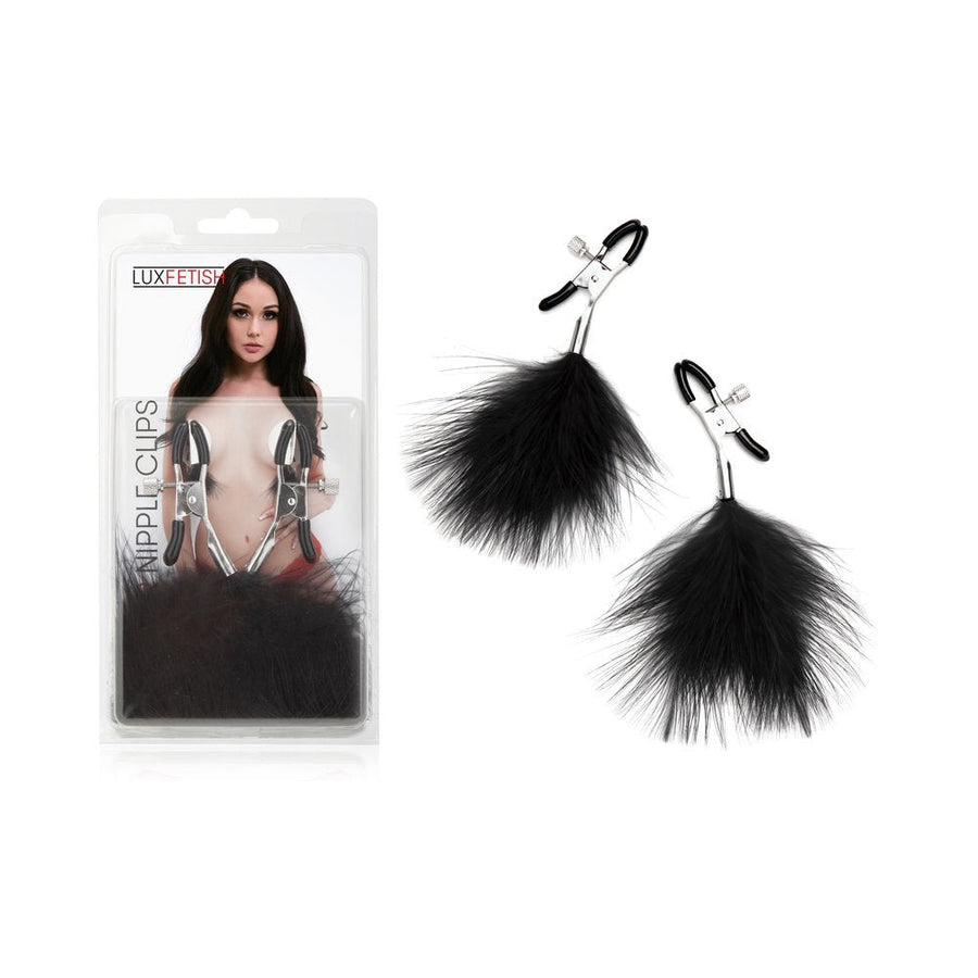 Lux Fetish Feather Nipple Clips-Electric Eel-Sexual Toys®