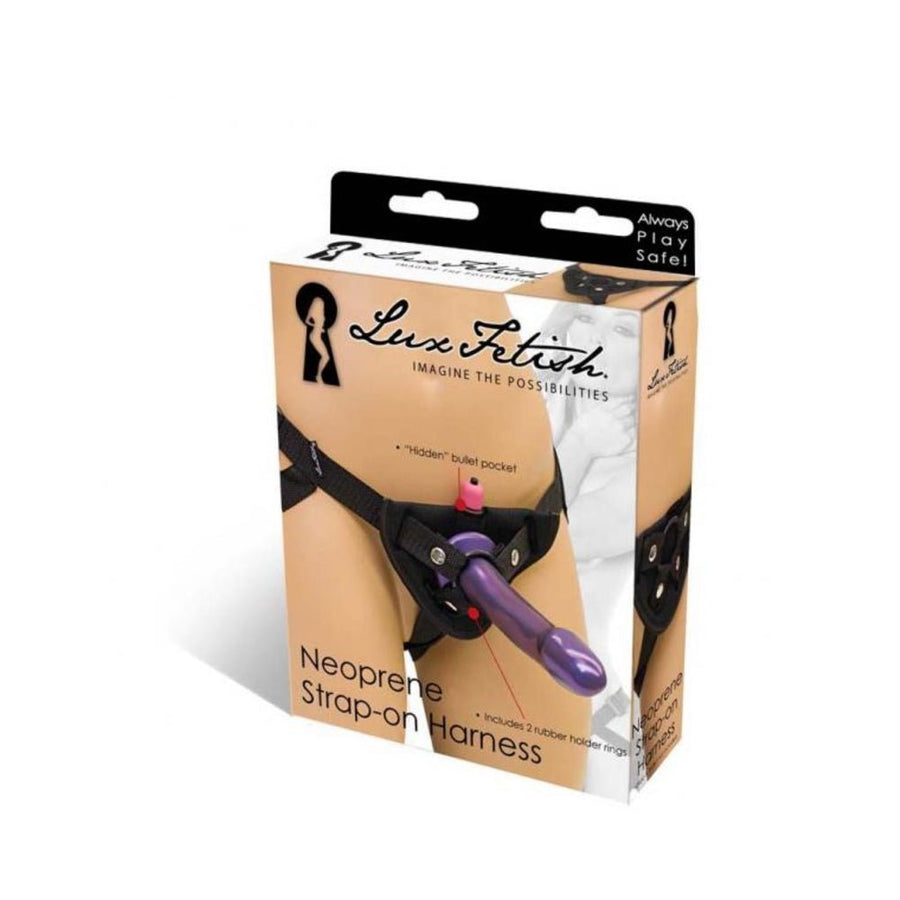 Lux Fetish Neoprene Strap On Harness Black O/S-Electric Eel-Sexual Toys®