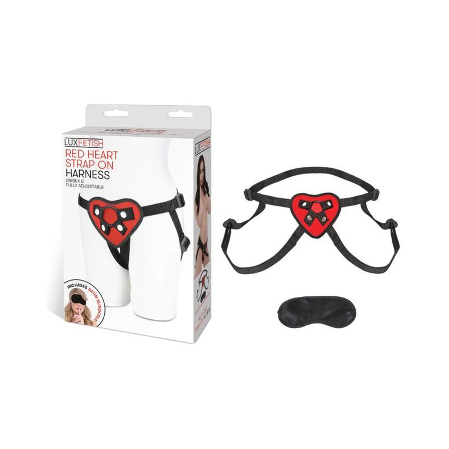 Lux Fetish Red Heart Strap On Harness O/S-Electric Eel-Sexual Toys®