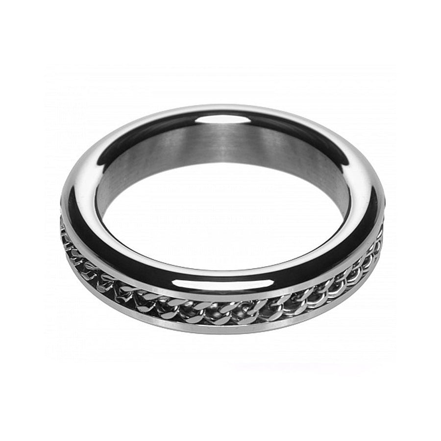 M2M Chrome Cock Ring Chain Design 1.75 inches-PHS International-Sexual Toys®