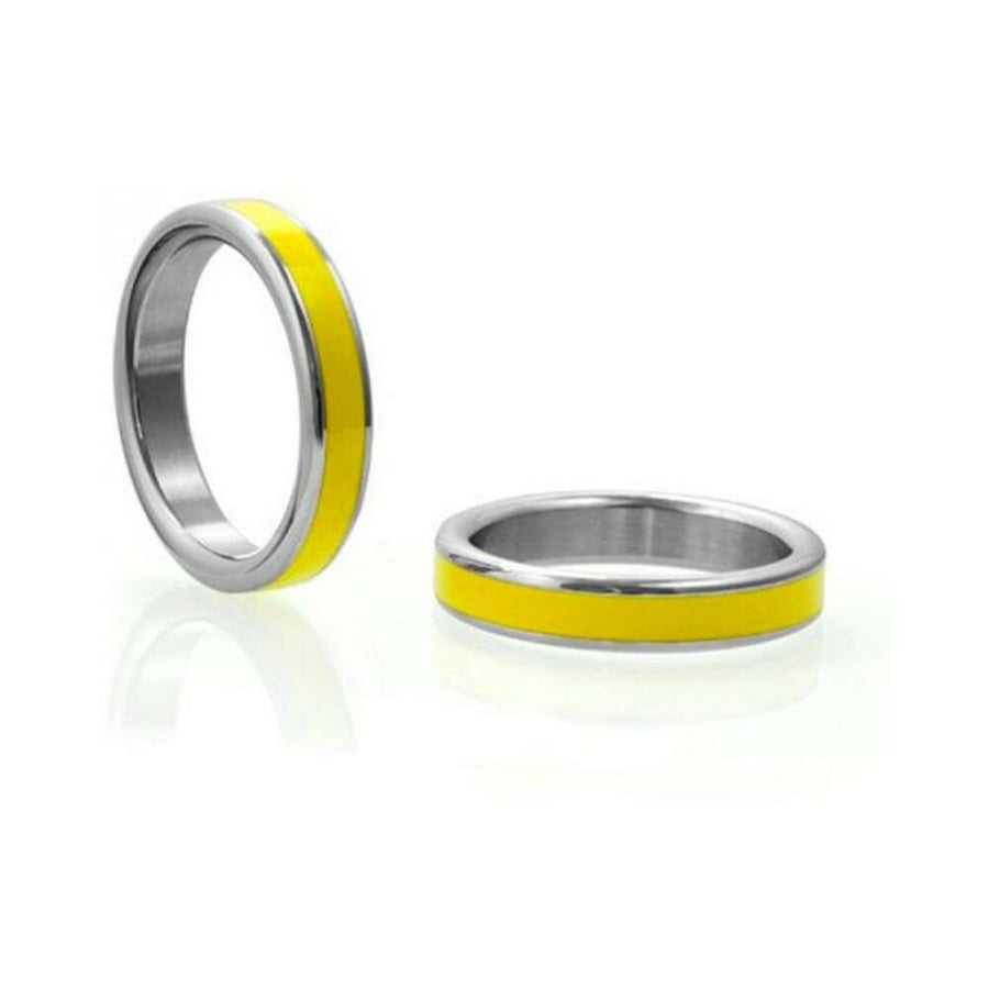 M2m Stainless C-ring W/yellow Band &amp; Bag 1.75in-PHS International-Sexual Toys®