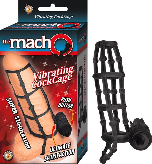 Macho Vibrating Cockcage Black-Macho Collection-Sexual Toys®