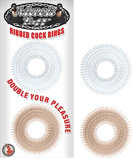 Mack Tuff Ribbed Cock Rings Clear/Smoke 2 Pack-Nasstoys-Sexual Toys®