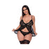 Magic Silk Ooh La Lace Babydoll & Split-crotch Panty Set Black Queen-blank-Sexual Toys®