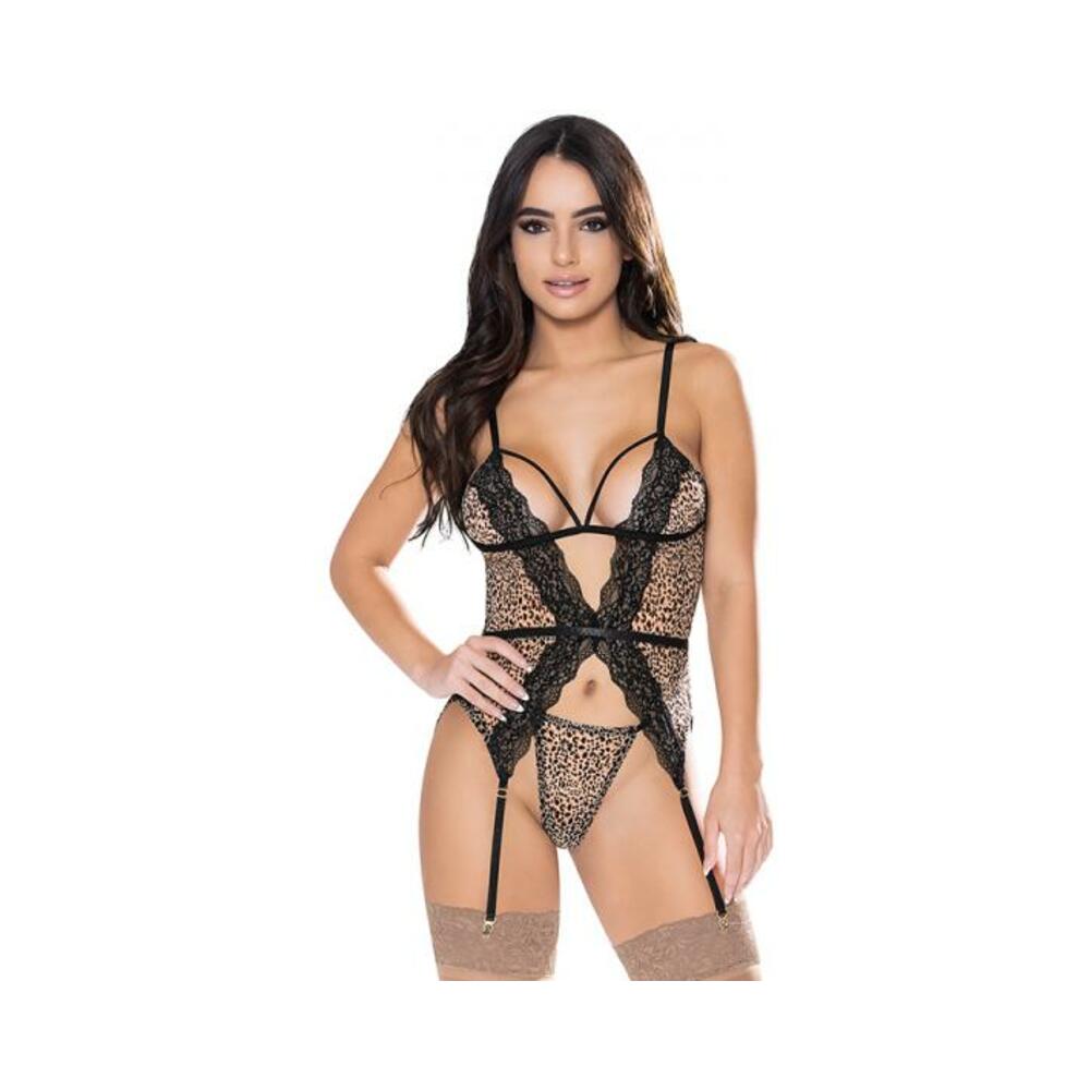 Magic Silk Purrrfect Basque & Thong Set Leopard L/xl-blank-Sexual Toys®