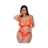 Magic Silk Strap Tease Bra & Crotchless Panty Set Orange Queen-blank-Sexual Toys®