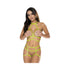 Magic Silk Strap Tease Cupless Choker Bra & Open Cage Short Yellow S/m-blank-Sexual Toys®