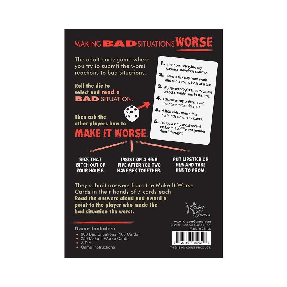 Making a Bad Situation Worse-Kheper Games-Sexual Toys®