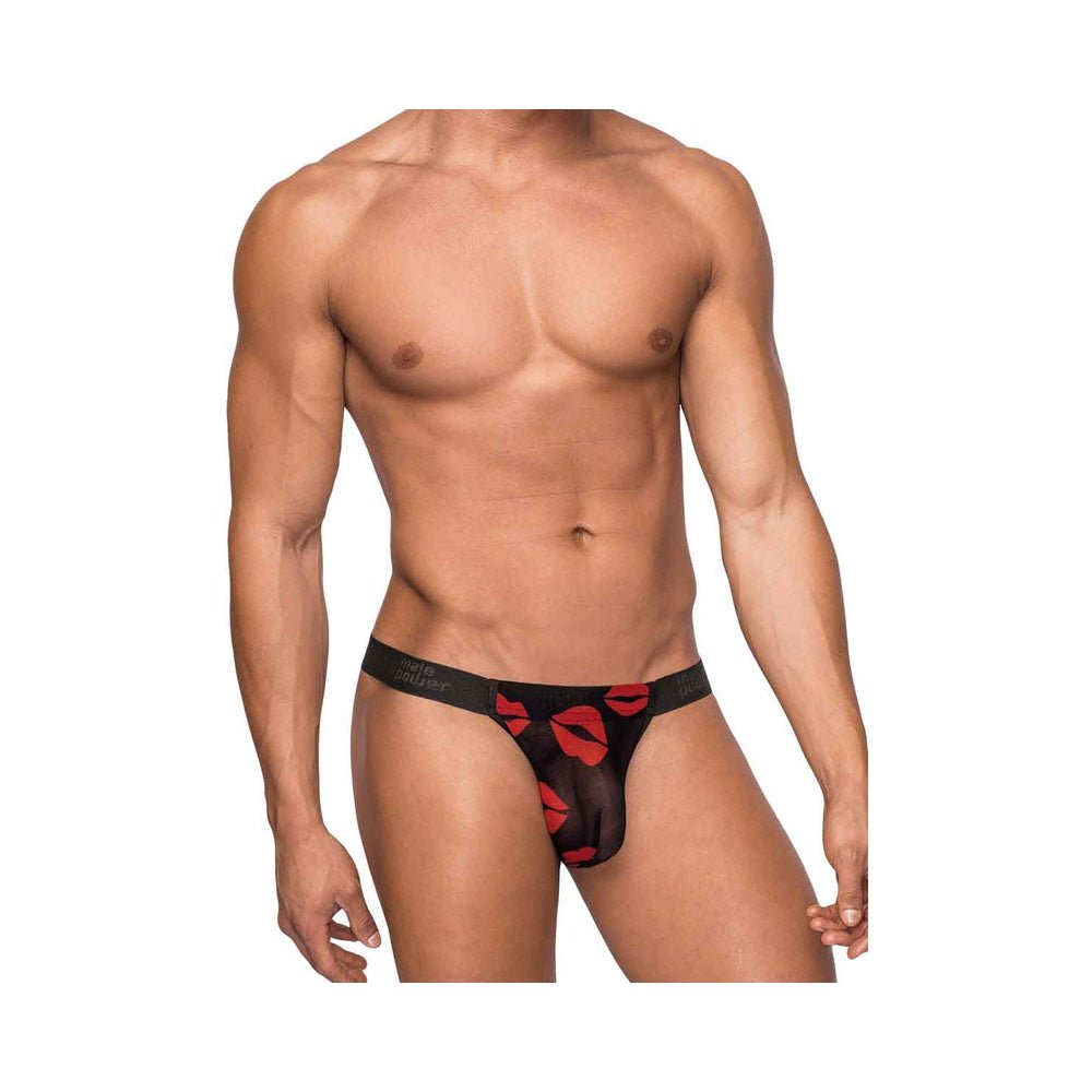 Male Power Kiss Me Micro Thong V Sheer Lips L/xl-Male Power-Sexual Toys®