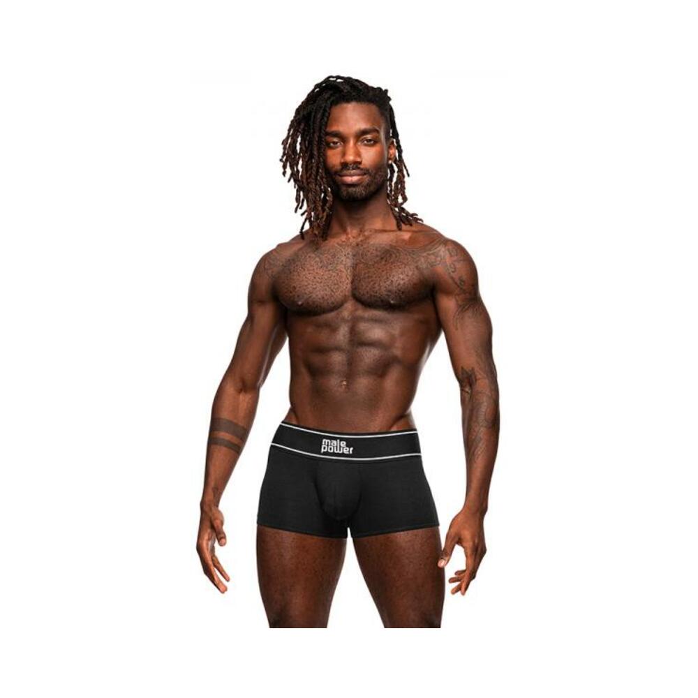 Male Power Modal Rib Pouch Short Black M-blank-Sexual Toys®