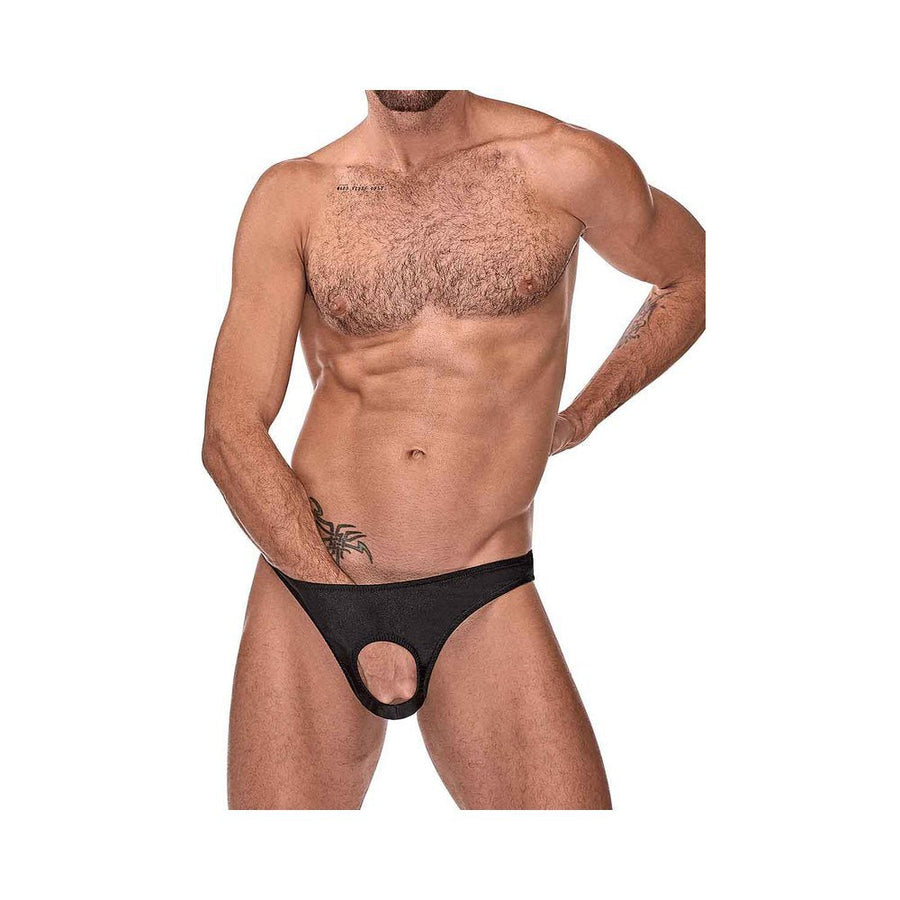 Male Power Nylon Lycra Pouchless Briefs Black OS-Male Power-Sexual Toys®