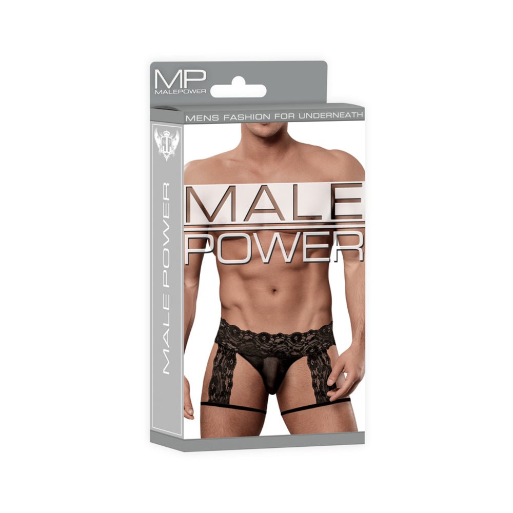 Male Power Scandal Lace Gstr Gart Shrt Blk S/m-Male Power-Sexual Toys®