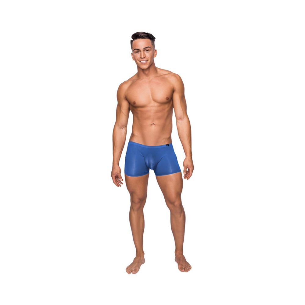 Male Power Seamless Sleek Short Blue Sheer Pouch Medium-Male Power-Sexual Toys®