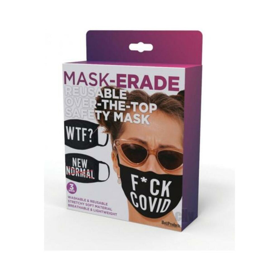 Maskerade Masks - F Covid/wtf?/new Normal - 3-pack.-blank-Sexual Toys®