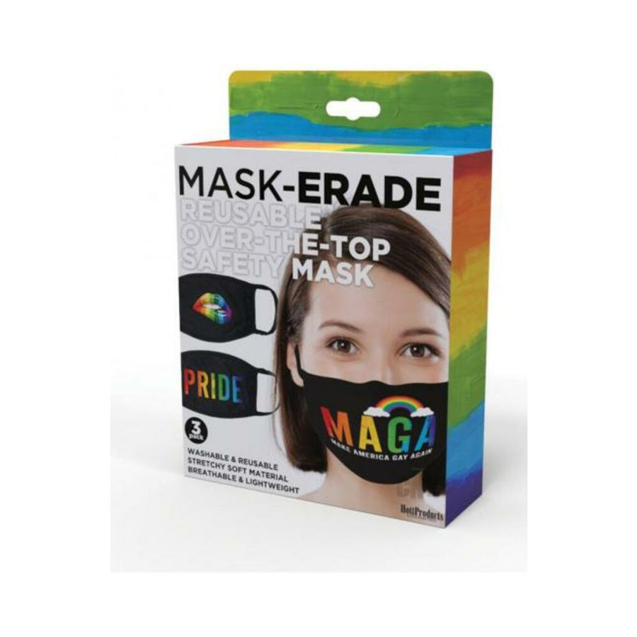 Maskerade Masks - Pride/gay Again/rainbow Kiss - 3-pack-Pride-Sexual Toys®