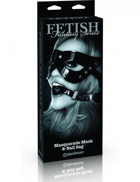 Masquerade Mask &amp; Ball Gag Black-Fetish Fantasy Limited Edition-Sexual Toys®