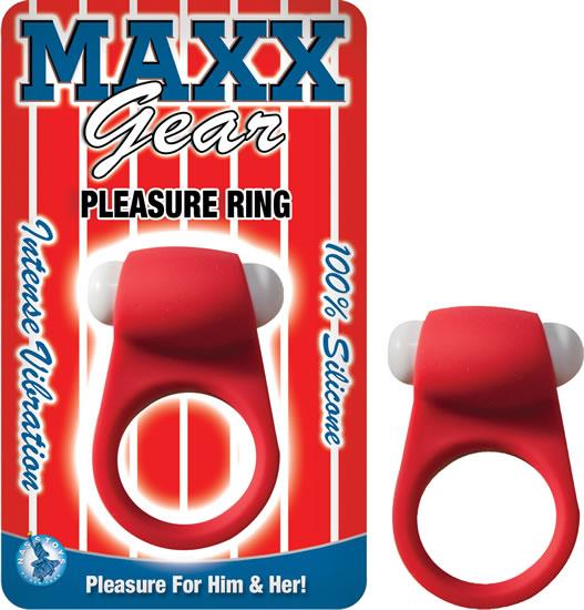 Maxx Gear Pleasure Ring Red Vibrating Cockring-Maxx Gear-Sexual Toys®