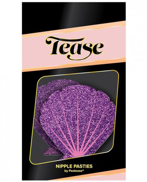 Mermaid Glitter Purple &amp; Pink Seashell Pasties O/S-Tease Pastease Brand-Sexual Toys®