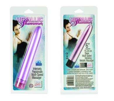 Metallic Shimmers 6 inch Vibrator - Pink-blank-Sexual Toys®