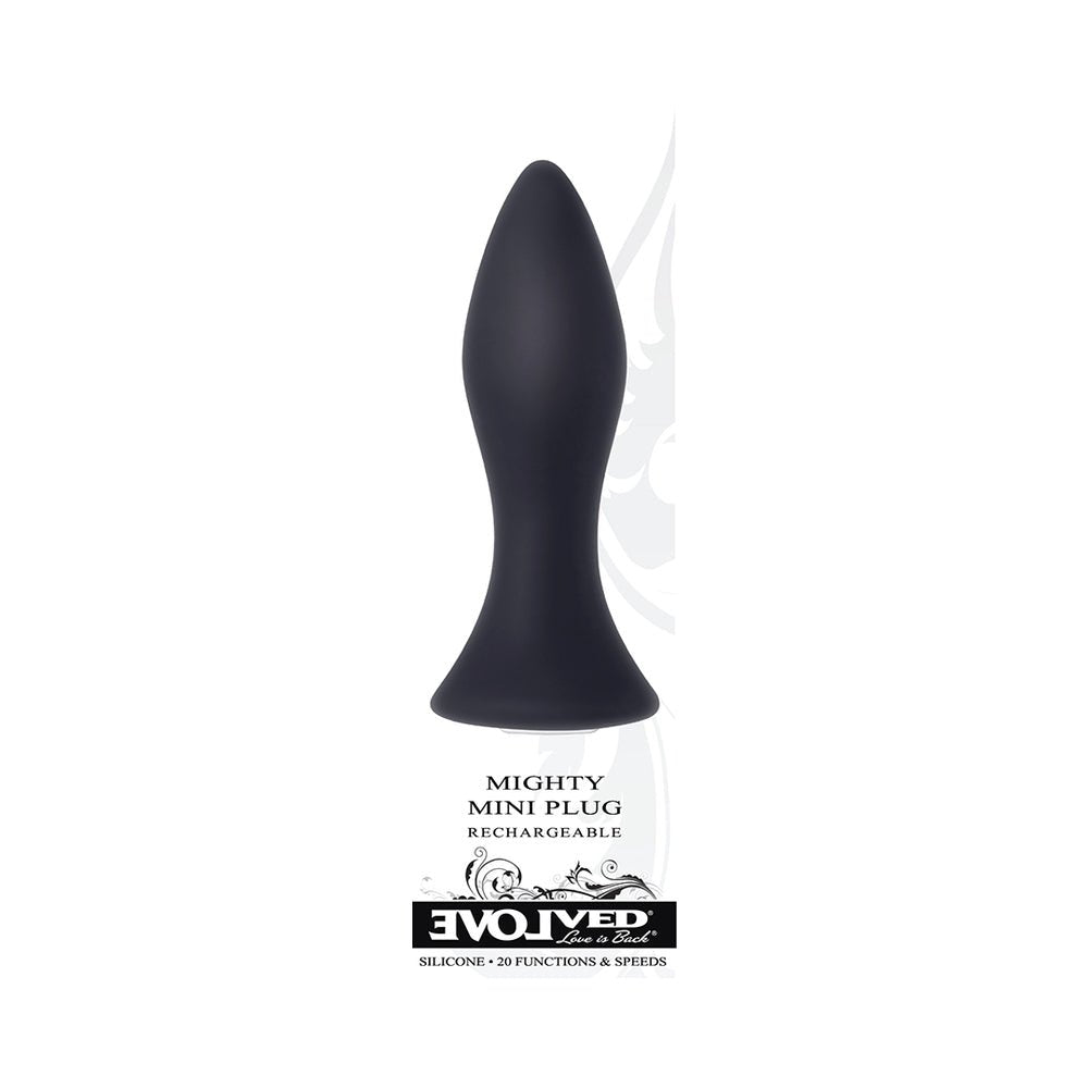 Mighty Mini Butt Plug Rechargeable Black Vibrator-Evolved-Sexual Toys®