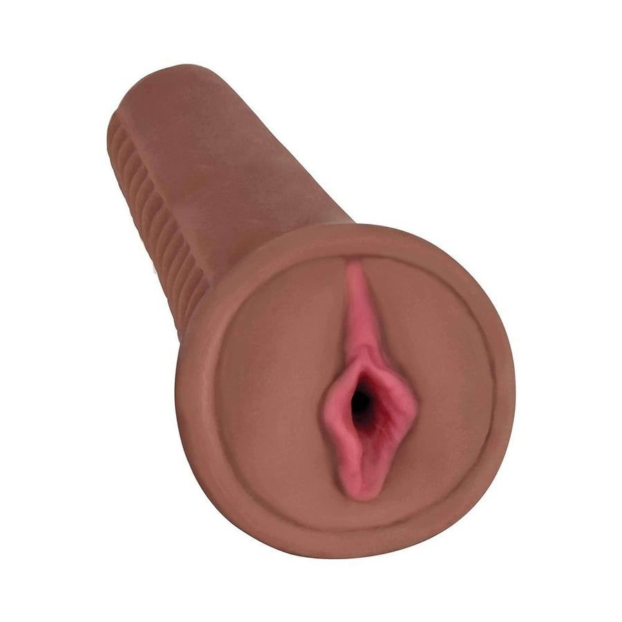 Mistress Bioskin Vibrating Stroker With Pubic Bone 1 Speed Bullet Angel Chocolate-Curve Novelties-Sexual Toys®