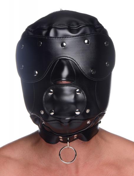 Muzzled Universal BDSM Hood Removable Muzzle Black-Master Series-Sexual Toys®