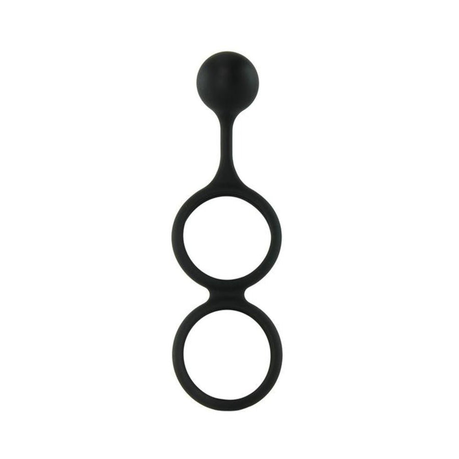 My Cock Ring Scrotum Ring With Weighted Ball Banger Silicone Black-Nasstoys-Sexual Toys®