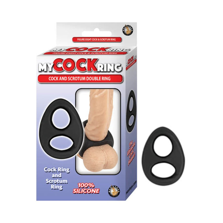 My Cockring Cock And Scrotum Double Ring Black-Nasstoys-Sexual Toys®
