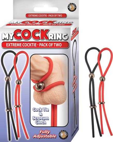 My Cockring Extreme Cocktie 2 Pack Black &amp; Red-Nasstoys-Sexual Toys®