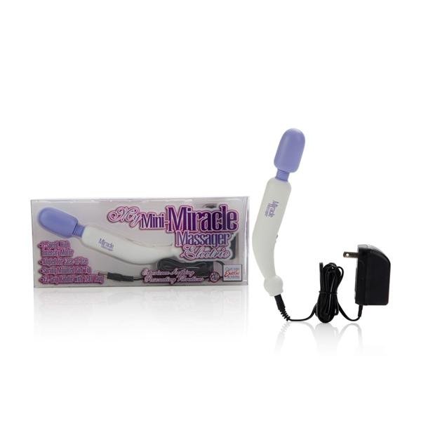 My Mini Miracle Massager Electric 2 Speed 120 Volt 8&quot; - White/Purple-Miracle Massager-Sexual Toys®