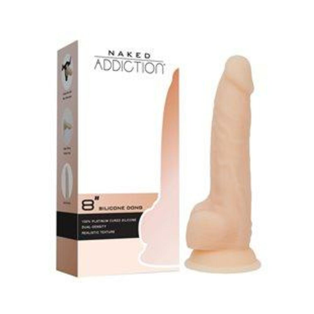Naked Addiction Dual-density Silicone Dildo 8" Vaniila-blank-Sexual Toys®