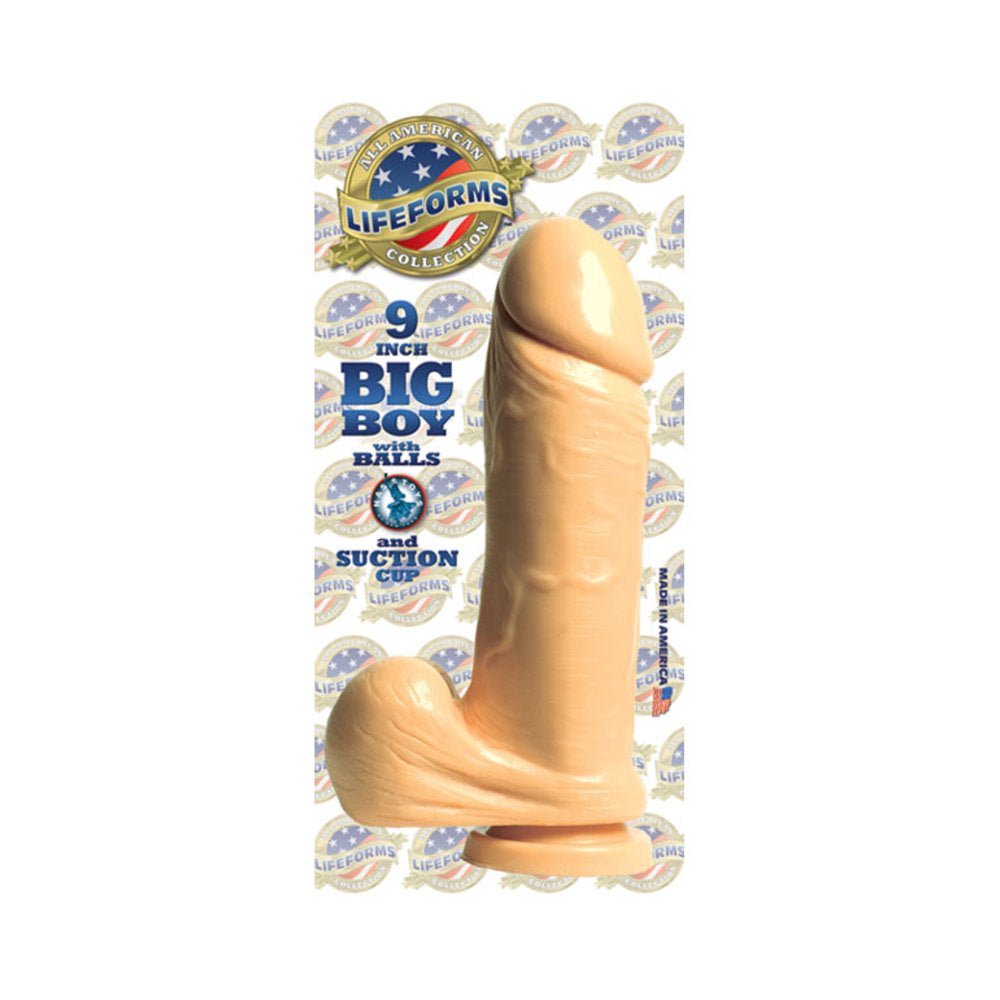 9" Big Boy Dong Balls W/Suction Cup - Beige-Nasstoys-Sexual Toys®
