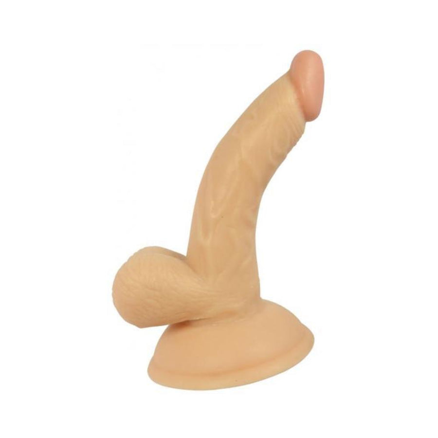 All American 4 inches Curved Dong with Balls Beige-Nasstoys-Sexual Toys®