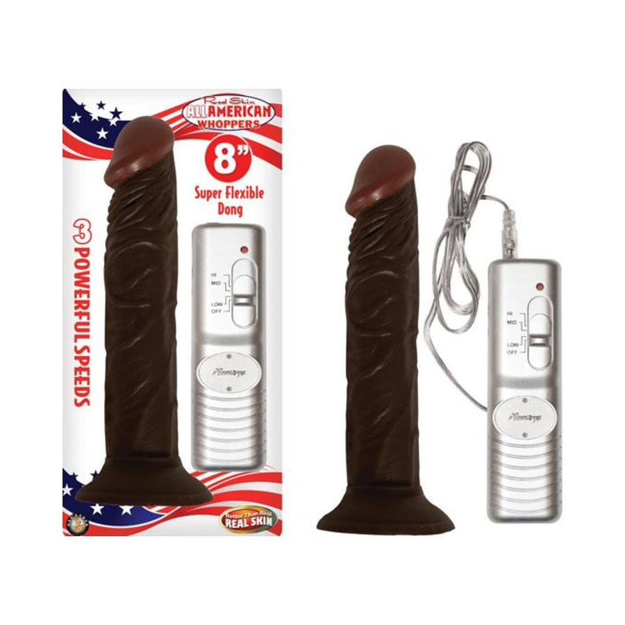 All American Whopper Vibrating 7 inches Dildo Brown-Nasstoys-Sexual Toys®