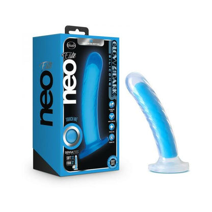 Neo Elite - Glow-in-the-dark Tao - 7-inch Dual-density - Neon Blue-Glo-Sexual Toys®